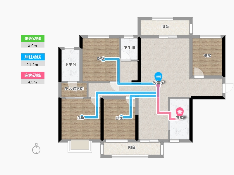 广西壮族自治区-钦州市-灵山县湘桂盛世名城-三期-121.00-户型库-动静线