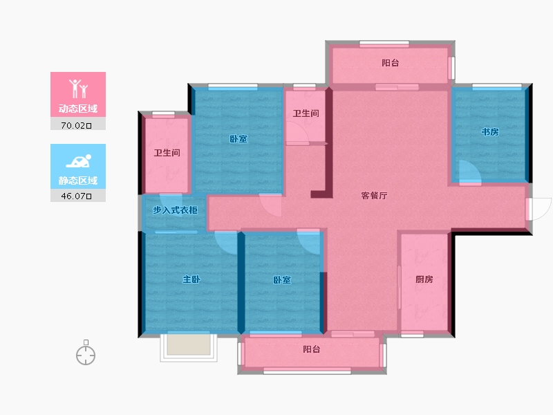 广西壮族自治区-钦州市-灵山县湘桂盛世名城-三期-121.00-户型库-动静分区