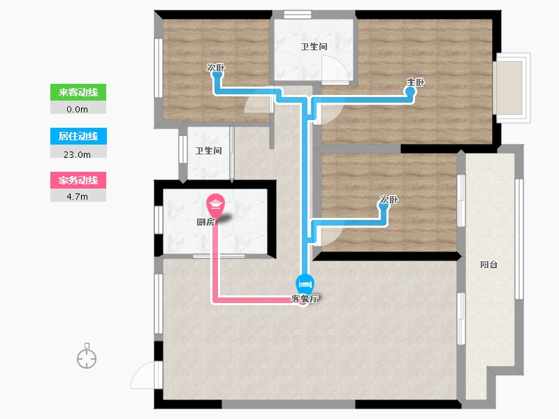 河南省-驻马店市-置地天中第一城南苑-96.00-户型库-动静线