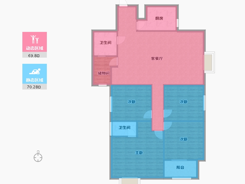 陕西省-西安市-文景小区西区-132.80-户型库-动静分区