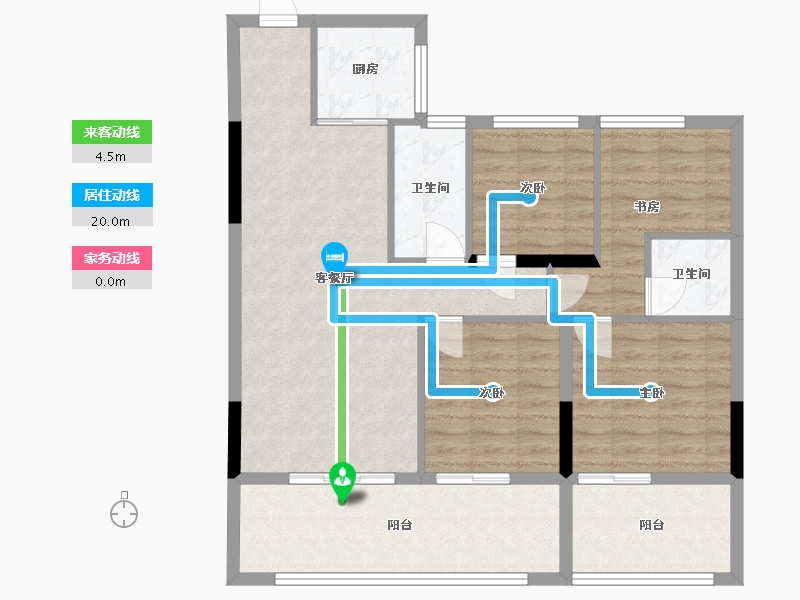 贵州省-毕节市-公园1号-94.05-户型库-动静线