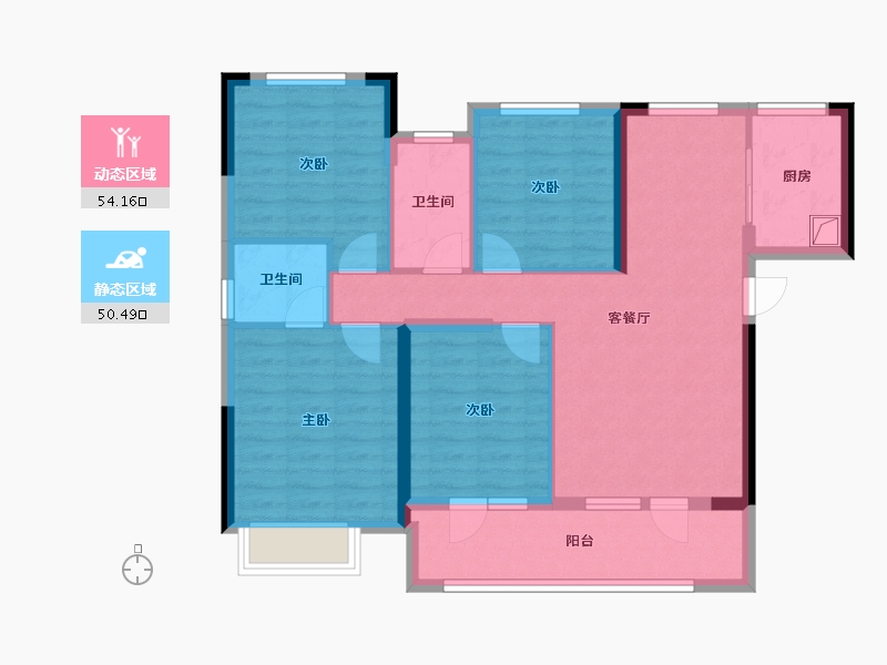 山东省-烟台市-莱州府-101.60-户型库-动静分区