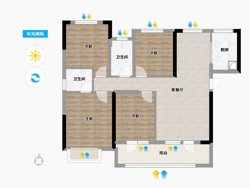 山东省-烟台市-莱州府-101.60-户型库-采光通风