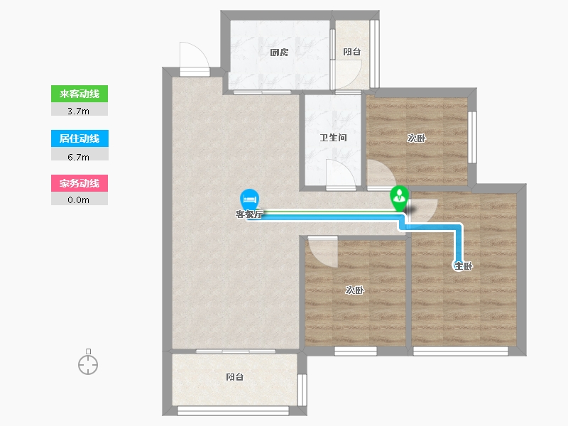 河南省-郑州市-恒大绿洲-4期-67.00-户型库-动静线