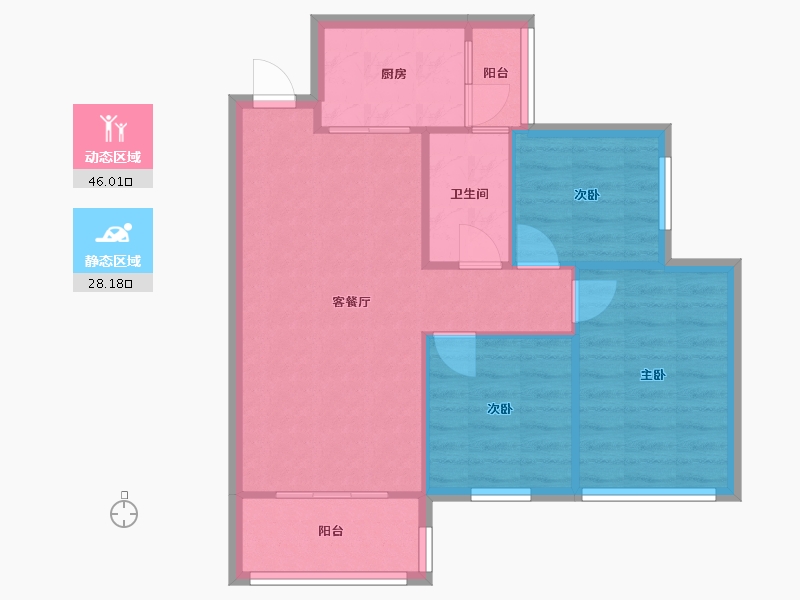 河南省-郑州市-恒大绿洲-4期-67.00-户型库-动静分区