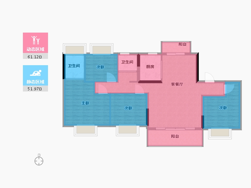 江西省-抚州市-兴瑞学府-102.40-户型库-动静分区