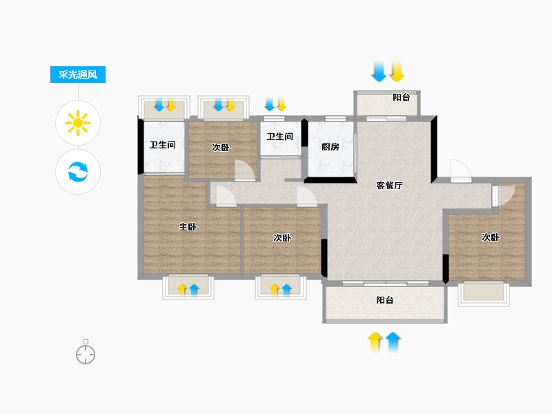 江西省-抚州市-兴瑞学府-102.40-户型库-采光通风