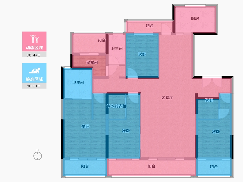 河南省-周口市-建业·青风院子-159.44-户型库-动静分区