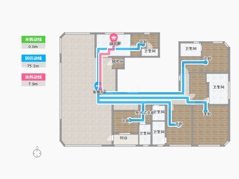 浙江省-宁波市-维科大家逸庐-267.69-户型库-动静线