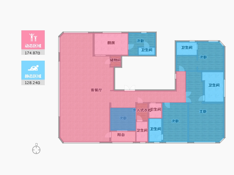 浙江省-宁波市-维科大家逸庐-267.69-户型库-动静分区