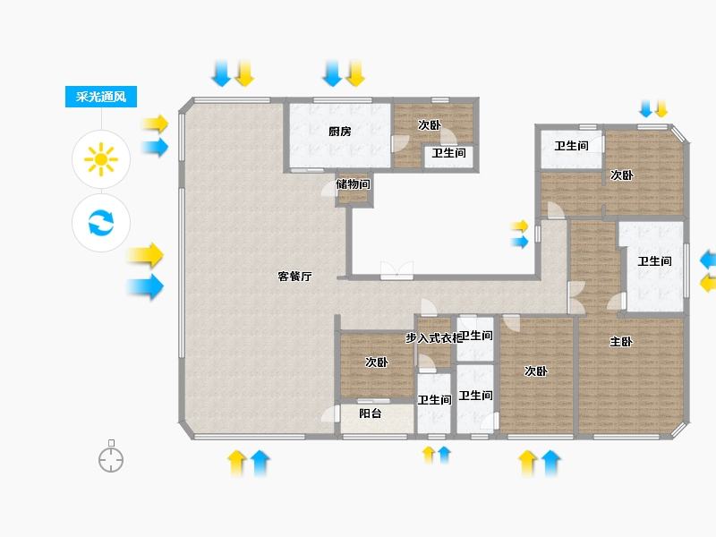 浙江省-宁波市-维科大家逸庐-267.69-户型库-采光通风