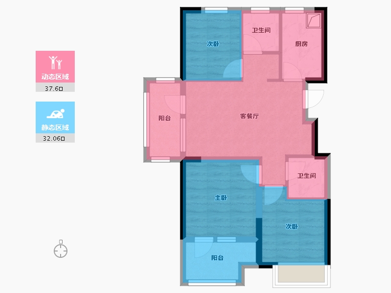 山东省-青岛市-海尚府-66.11-户型库-动静分区