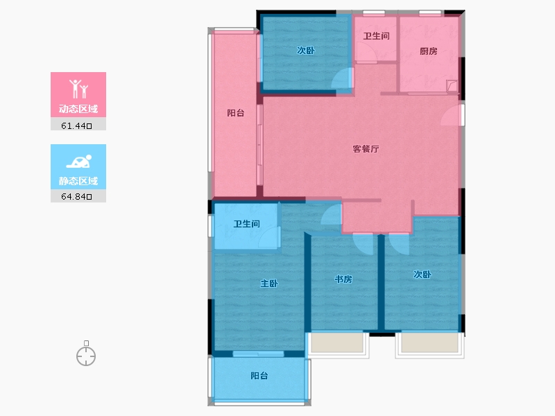 河南省-开封市-星联岚溪府-113.60-户型库-动静分区