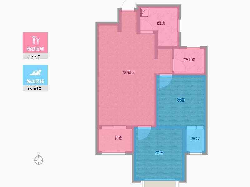 江西省-南昌市-生米花园-73.60-户型库-动静分区