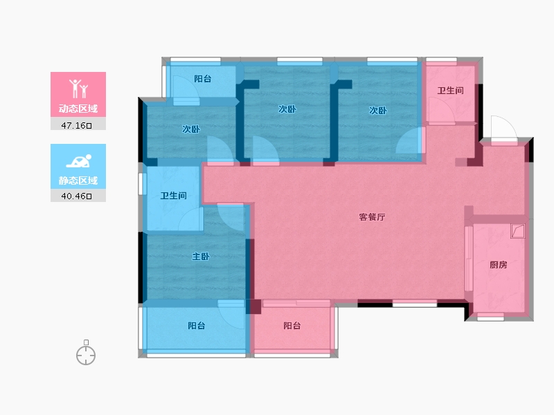 四川省-成都市-环天山屿城-97.00-户型库-动静分区