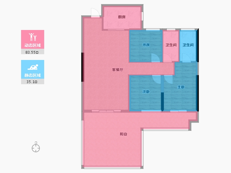 湖北省-宜昌市-金陵世纪城二期-107.79-户型库-动静分区