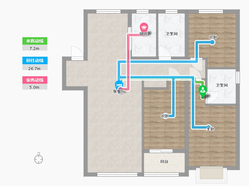 陕西省-西安市-地建·嘉信臻城-93.64-户型库-动静线