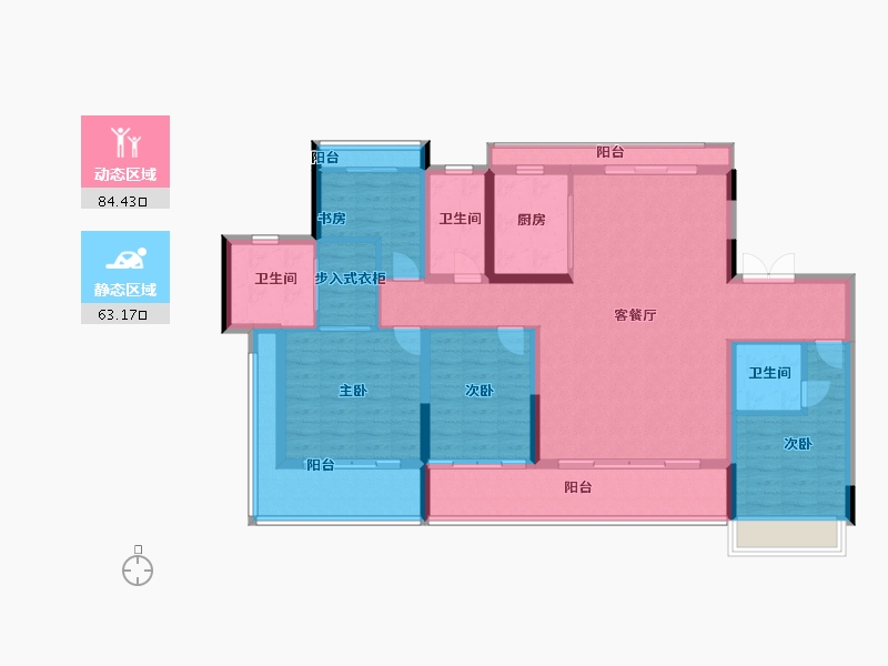 河南省-周口市-羲皇·壹号院-132.00-户型库-动静分区