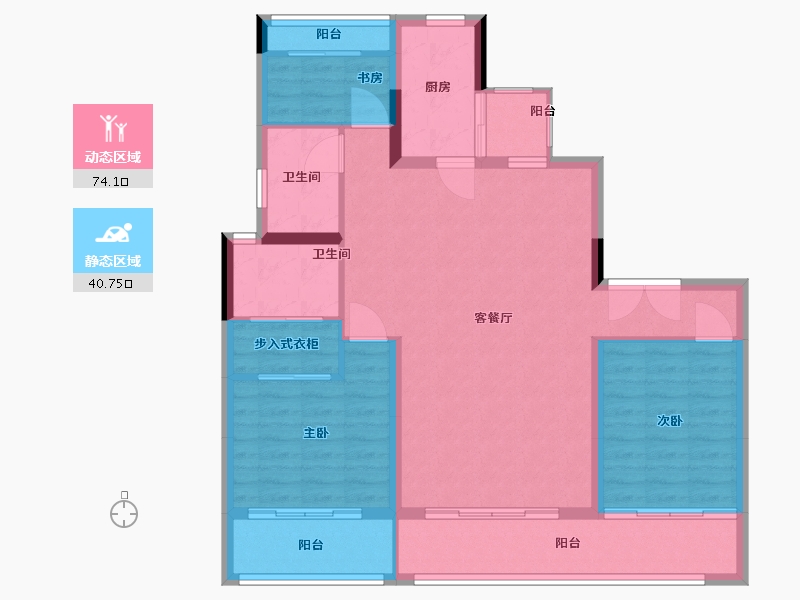 河南省-周口市-羲皇·壹号院-104.00-户型库-动静分区