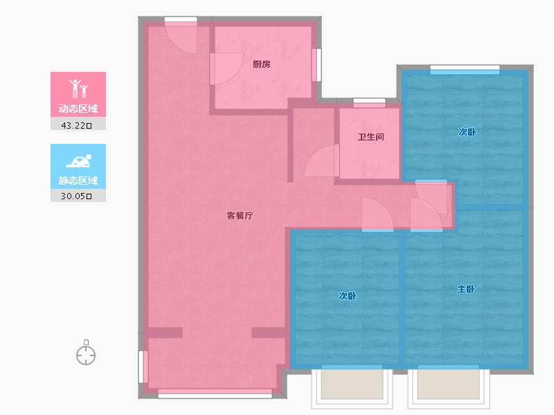 河北省-石家庄市-华远昆仑赋-80.00-户型库-动静分区