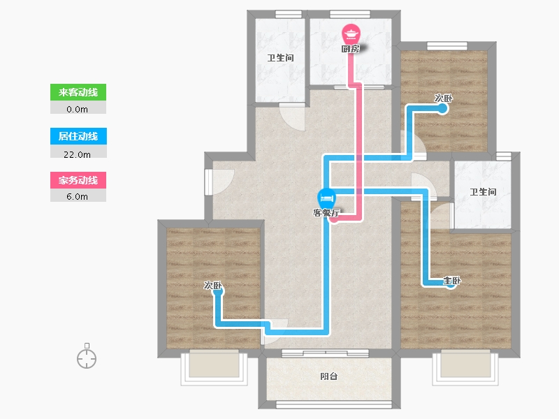 河北省-衡水市-恒茂成首府二期-95.38-户型库-动静线