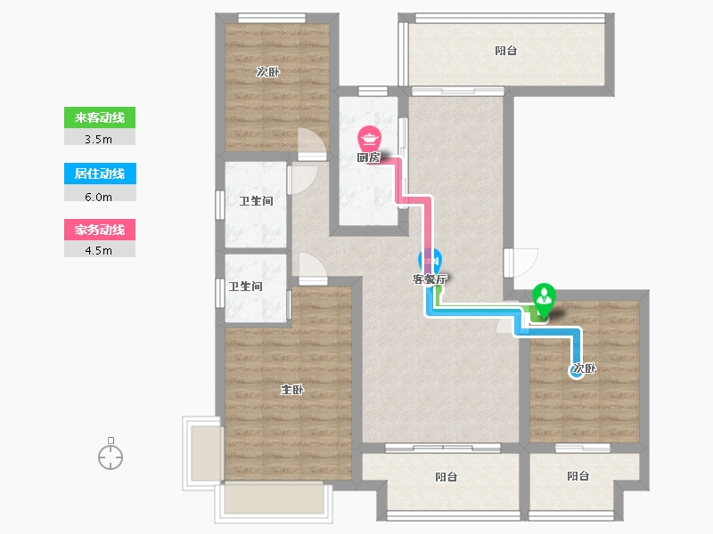 河南省-漯河市-华泰·云筑-98.40-户型库-动静线