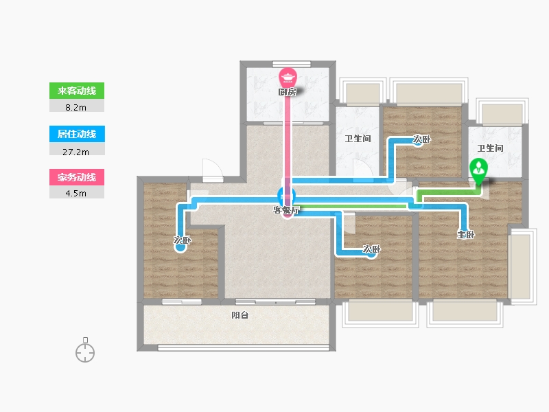 江苏省-南京市-保利荷雨瑧悦-102.40-户型库-动静线