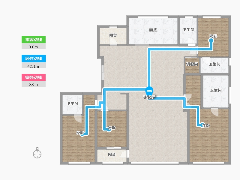 浙江省-宁波市-维科大家逸庐-198.21-户型库-动静线