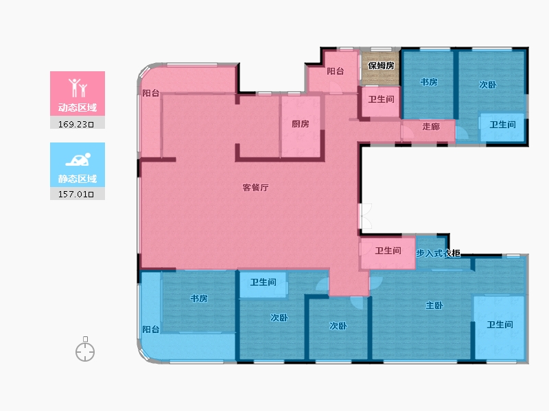 江苏省-南京市-中冶盛世滨江·锦绣天玺-304.01-户型库-动静分区