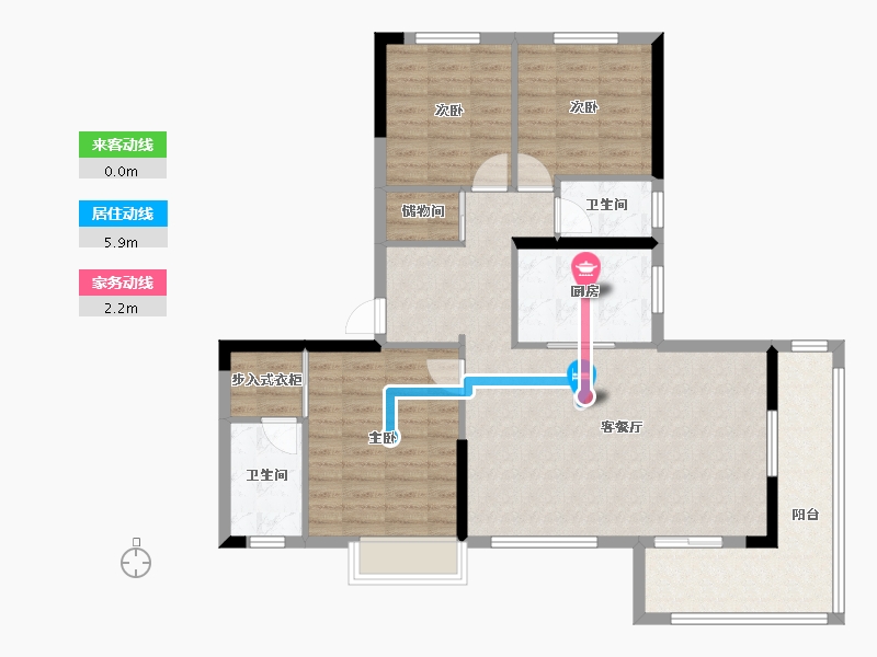 湖北省-宜昌市-金陵世纪城二期-98.42-户型库-动静线