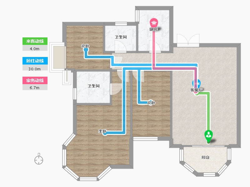 北京-北京市-卡布其诺-88.81-户型库-动静线