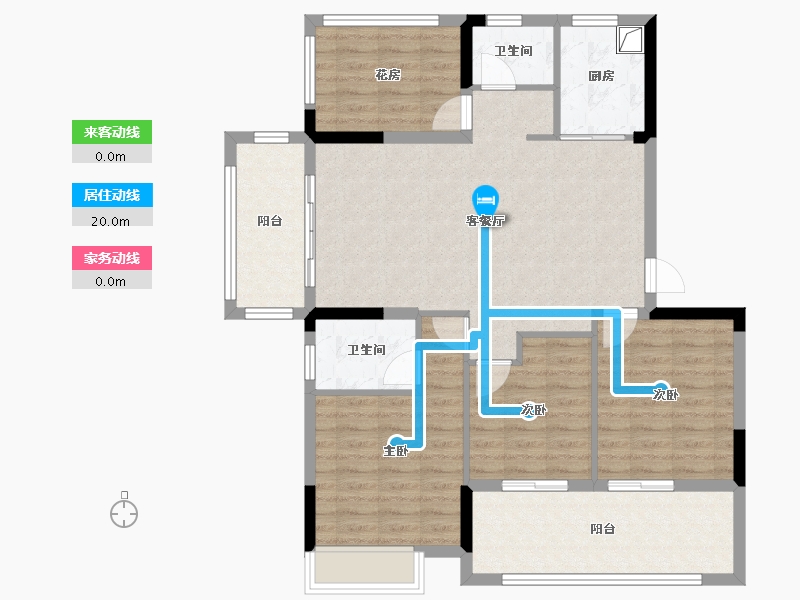 贵州省-毕节市-公园1号-104.49-户型库-动静线