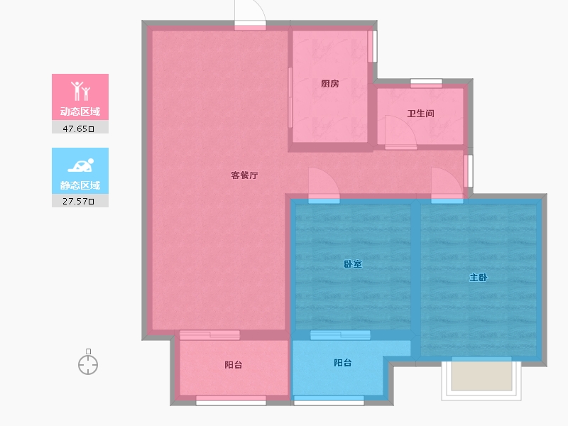 河南省-漯河市-华泰·云筑-66.57-户型库-动静分区