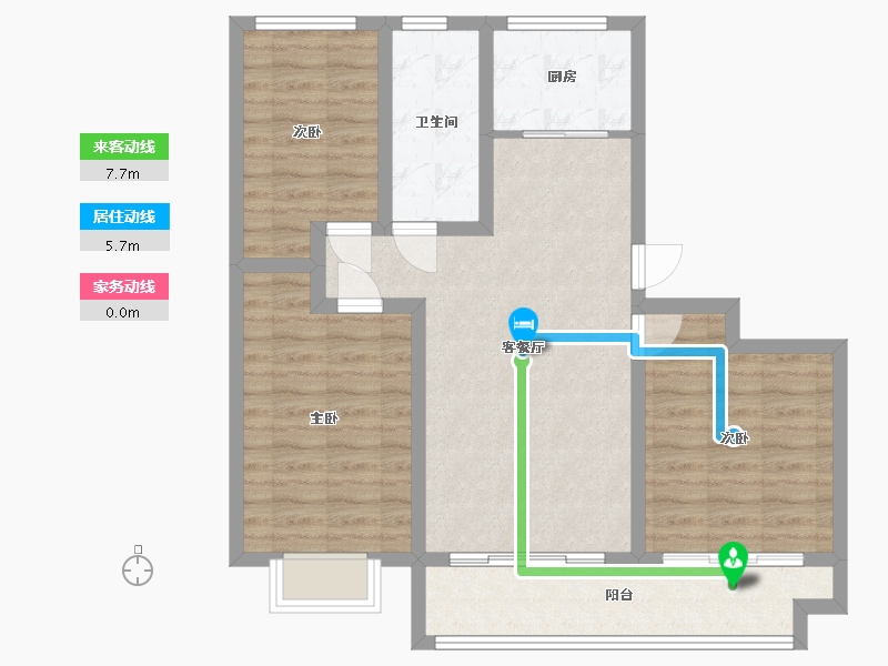 山东省-德州市-康悦公馆-110.40-户型库-动静线