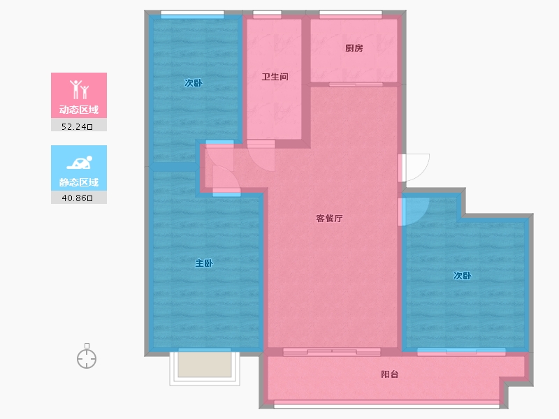 山东省-德州市-康悦公馆-110.40-户型库-动静分区