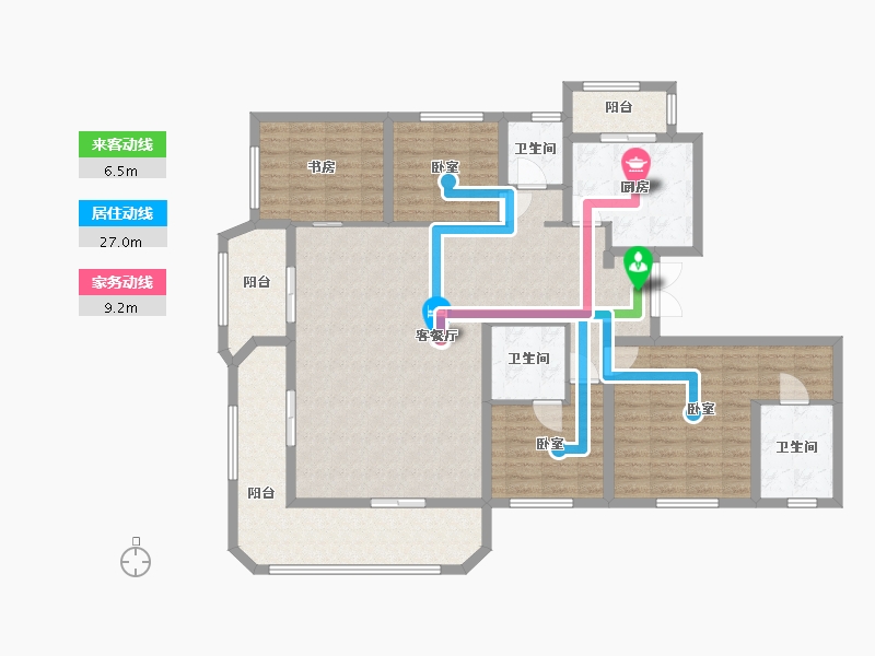 陕西省-西安市-德通映南山-141.22-户型库-动静线