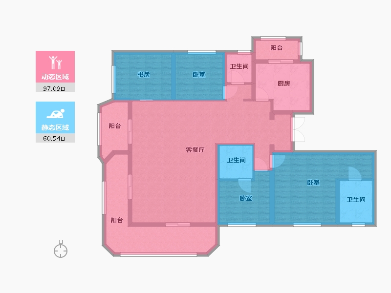 陕西省-西安市-德通映南山-141.22-户型库-动静分区