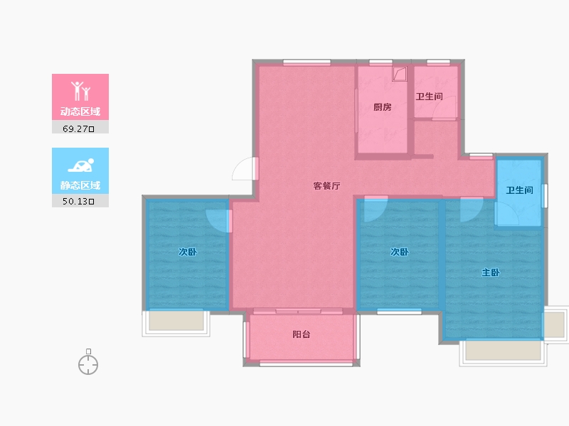 河南省-漯河市-华泰·云筑-107.20-户型库-动静分区