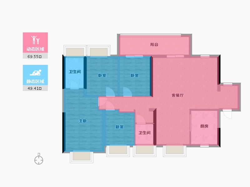 广东省-深圳市-云上润府-107.08-户型库-动静分区