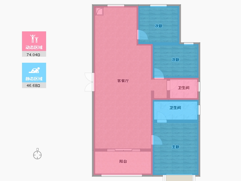 河北省-保定市-嘉兴园小区-108.80-户型库-动静分区