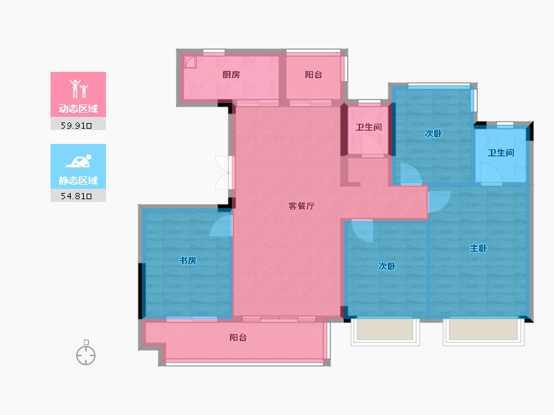 广西壮族自治区-柳州市-翡翠江来-110.00-户型库-动静分区