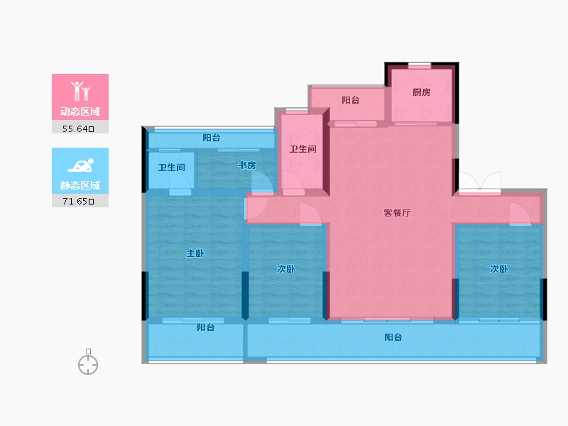 河南省-周口市-羲皇·壹号院-114.36-户型库-动静分区