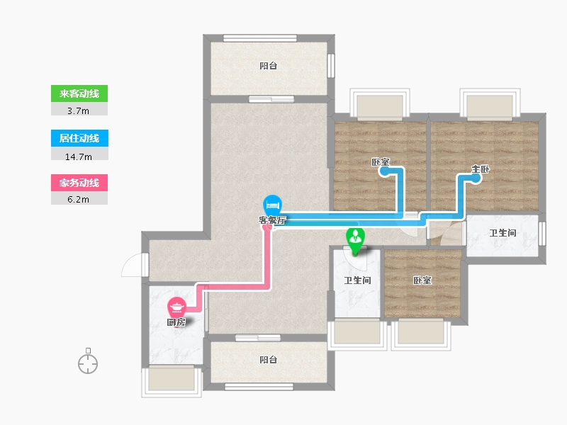 广东省-江门市-新熙花园-105.00-户型库-动静线