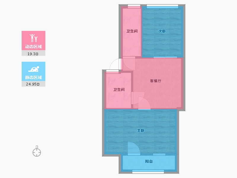 安徽省-合肥市-西园新村-43.56-户型库-动静分区