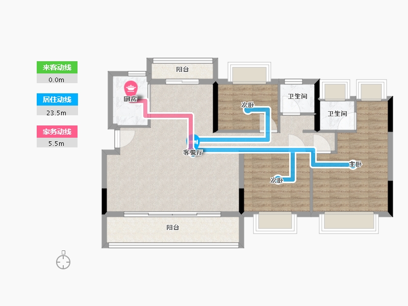 江西省-抚州市-兴瑞学府-94.40-户型库-动静线