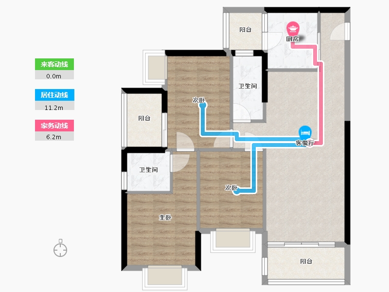 广东省-深圳市-京基·天韵府-87.70-户型库-动静线