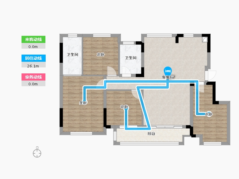 江苏省-南通市-卓越华耀时代嘉苑-102.46-户型库-动静线