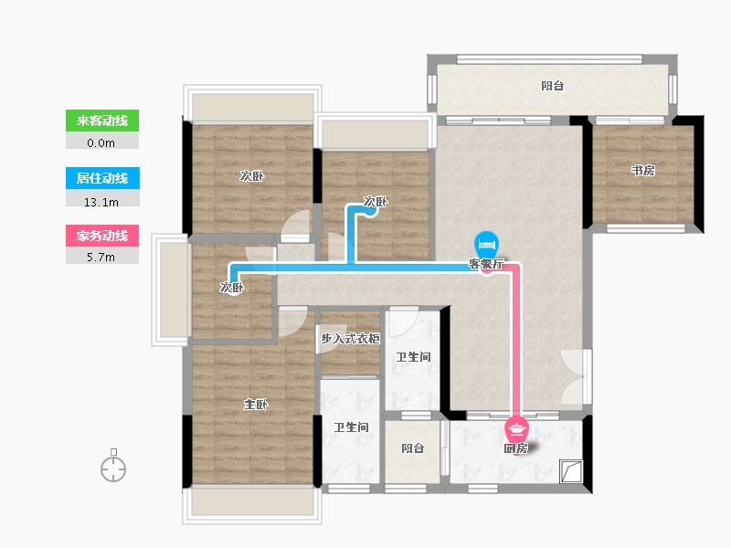 云南省-昭通市-乡悦南湾-126.97-户型库-动静线