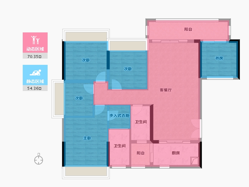 云南省-昭通市-乡悦南湾-126.97-户型库-动静分区