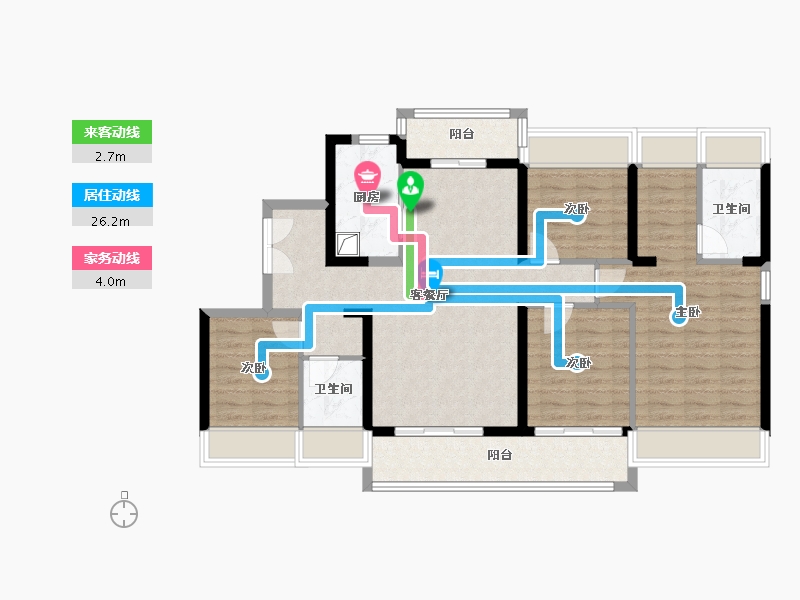 广东省-深圳市-都市花园-114.40-户型库-动静线